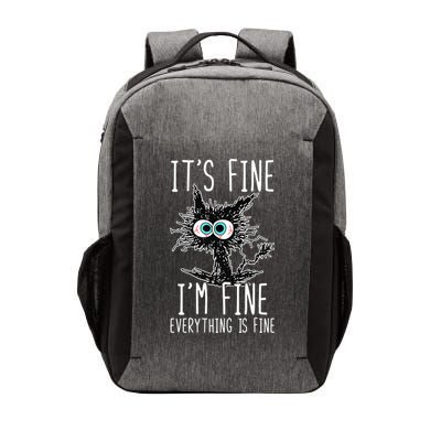 Funny Black Cat It's Fine I'm Fine Everything Is Fine Vector Backpack