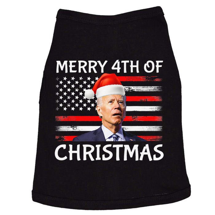 Funny Biden Confused Merry Happy 4th of July Christmas Flag Doggie Tank