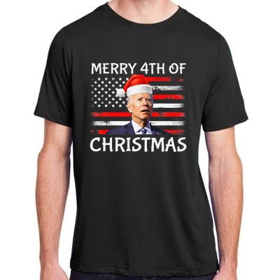 Funny Biden Confused Merry Happy 4th of July Christmas Flag Adult ChromaSoft Performance T-Shirt