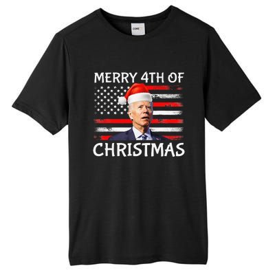 Funny Biden Confused Merry Happy 4th of July Christmas Flag Tall Fusion ChromaSoft Performance T-Shirt