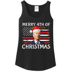 Funny Biden Confused Merry Happy 4th of July Christmas Flag Ladies Essential Tank