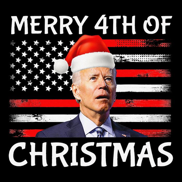Funny Biden Confused Merry Happy 4th of July Christmas Flag Cooling Performance Long Sleeve Crew