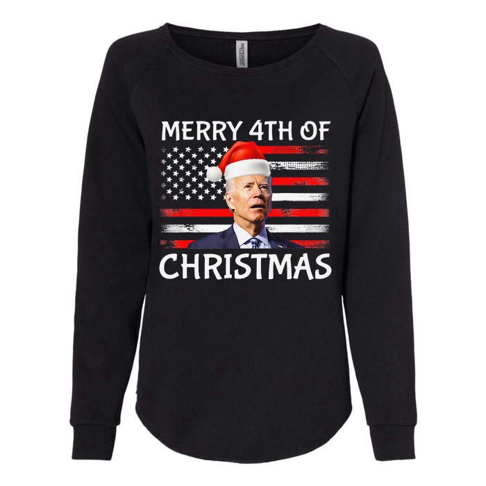 Funny Biden Confused Merry Happy 4th of July Christmas Flag Womens California Wash Sweatshirt