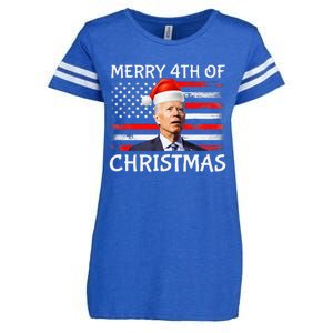 Funny Biden Confused Merry Happy 4th of July Christmas Flag Enza Ladies Jersey Football T-Shirt