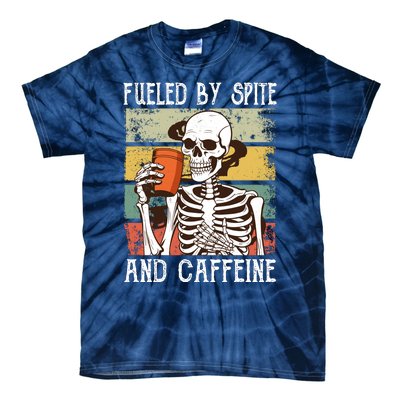 Fueled By Cskeleton Coffe Lover Tie-Dye T-Shirt