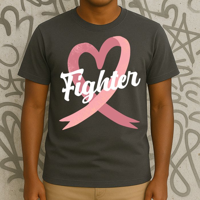 Fighter Breast Cancer Awareness Heart T-Shirt