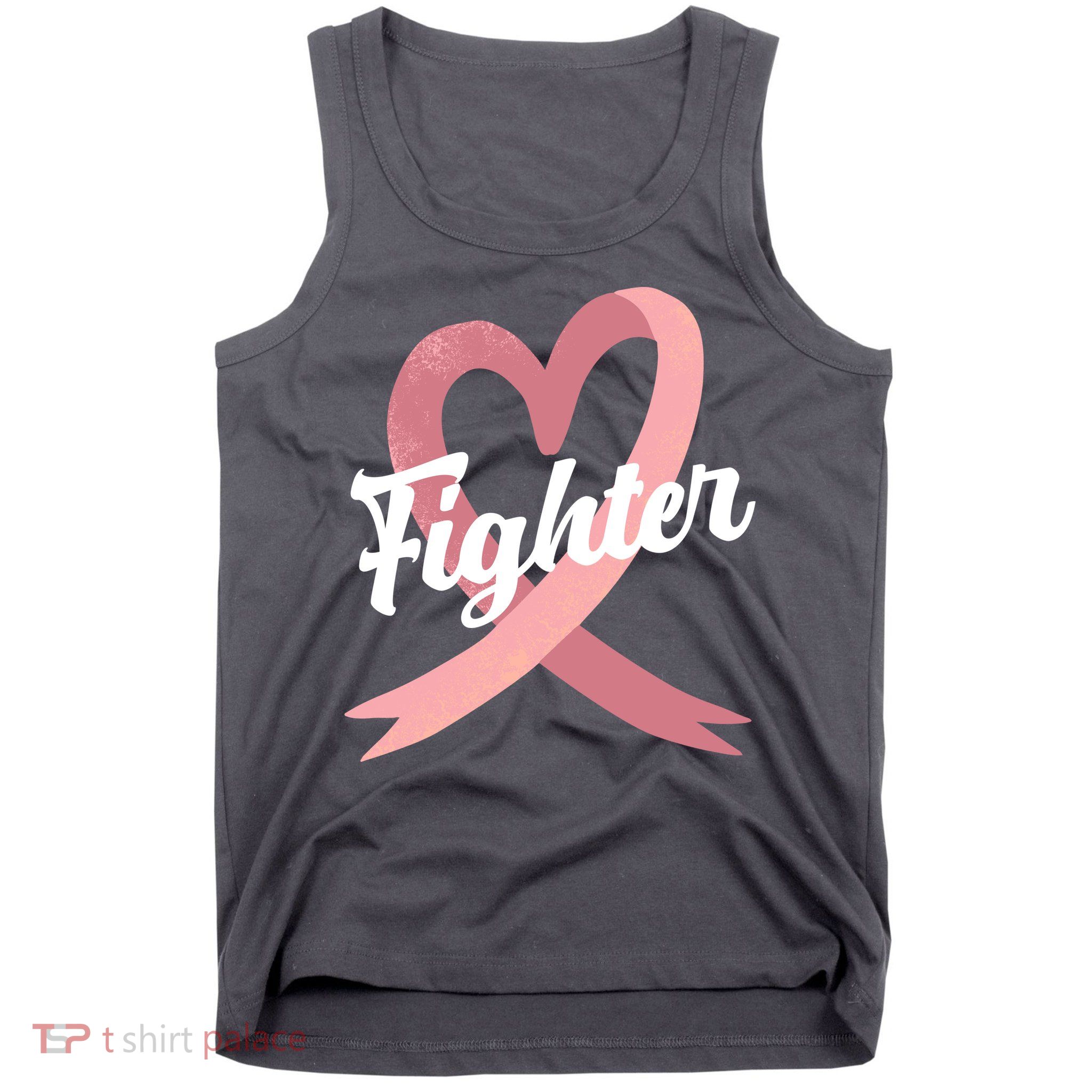 Fighter Breast Cancer Awareness Heart Tank Top