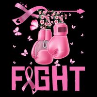 Fight Breast Cancer Awareness Boxing Gloves Warrior Doggie Tank