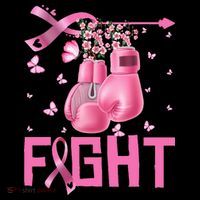 Fight Breast Cancer Awareness Boxing Gloves Warrior T-Shirt