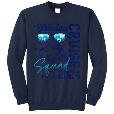 Funny Birthday Cruise Squad 2024 Vacation Matching Family Tall Sweatshirt