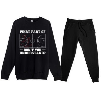 Funny Basketball Coach For Tactic Diagram Board Premium Crewneck Sweatsuit Set