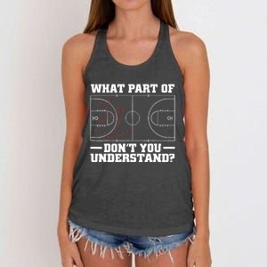 Funny Basketball Coach For Tactic Diagram Board Women's Knotted Racerback Tank