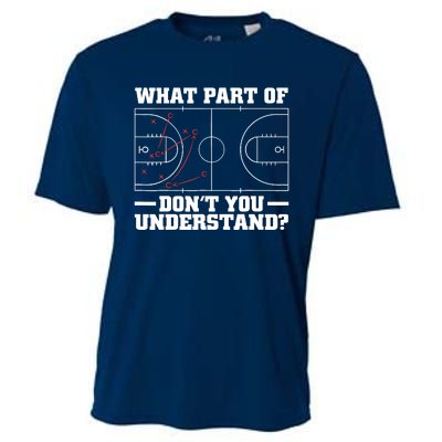 Funny Basketball Coach For Tactic Diagram Board Cooling Performance Crew T-Shirt