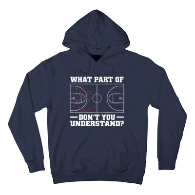 Funny Basketball Coach For Tactic Diagram Board Hoodie