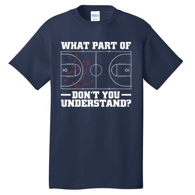 Funny Basketball Coach For Tactic Diagram Board Tall T-Shirt