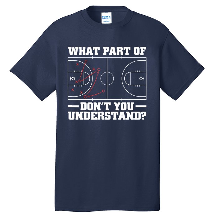 Funny Basketball Coach For Tactic Diagram Board Tall T-Shirt