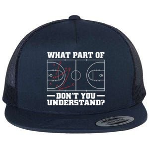 Funny Basketball Coach For Tactic Diagram Board Flat Bill Trucker Hat