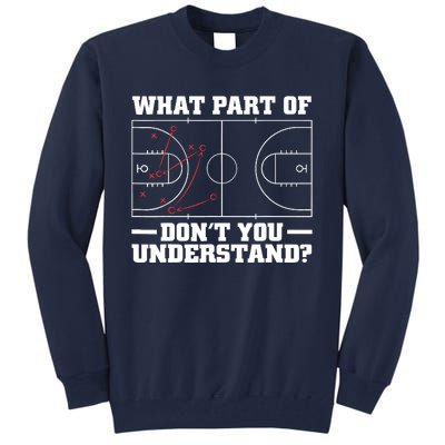 Funny Basketball Coach For Tactic Diagram Board Tall Sweatshirt