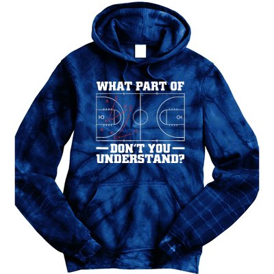 Funny Basketball Coach For Tactic Diagram Board Tie Dye Hoodie