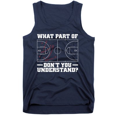 Funny Basketball Coach For Tactic Diagram Board Tank Top