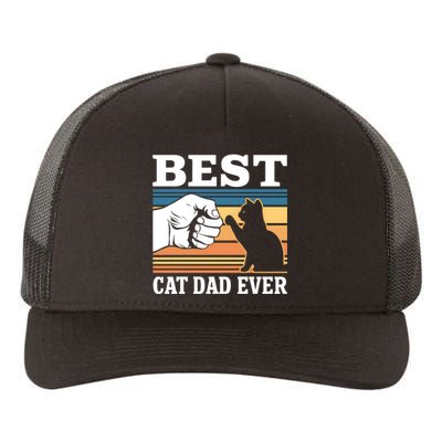 Funny Best Cat Dad Ever Gift Yupoong Adult 5-Panel Trucker Hat