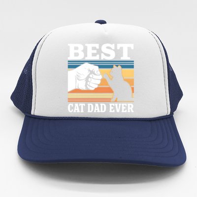 Funny Best Cat Dad Ever Gift Trucker Hat