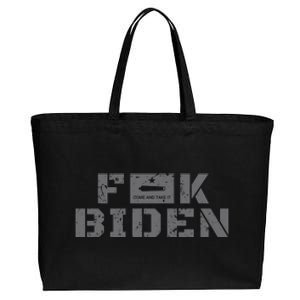 Fuck Biden Come And Take It Texas Flag Battle Of Gonzales Cotton Canvas Jumbo Tote