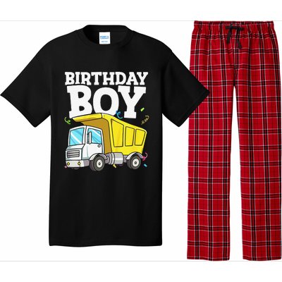 Funny Birthday Construction Truck Theme Party Pajama Set