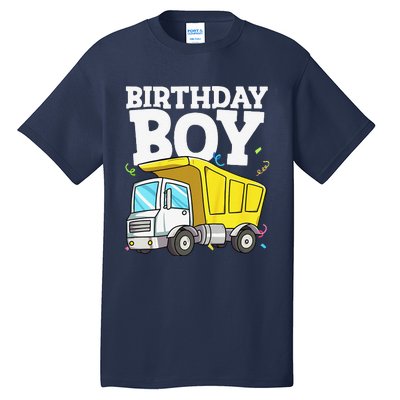 Funny Birthday Construction Truck Theme Party Tall T-Shirt