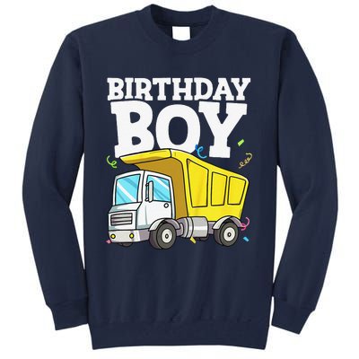 Funny Birthday Construction Truck Theme Party Tall Sweatshirt