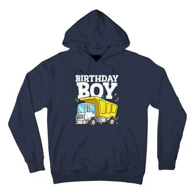 Funny Birthday Construction Truck Theme Party Tall Hoodie