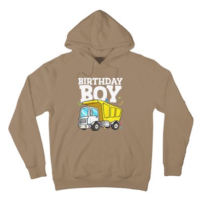 Funny Birthday Construction Truck Theme Party Hoodie