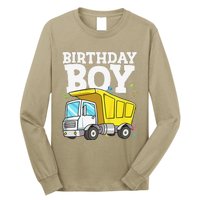 Funny Birthday Construction Truck Theme Party Long Sleeve Shirt