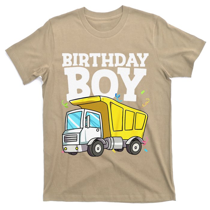 Funny Birthday Construction Truck Theme Party T-Shirt