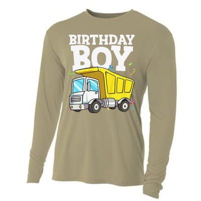 Funny Birthday Construction Truck Theme Party Cooling Performance Long Sleeve Crew