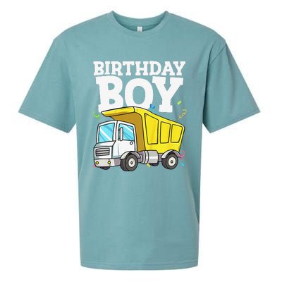 Funny Birthday Construction Truck Theme Party Sueded Cloud Jersey T-Shirt