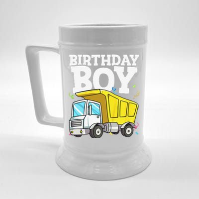 Funny Birthday Construction Truck Theme Party Beer Stein