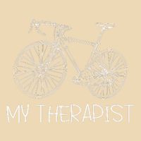 Funny Bicycle Cyclist Road Bike My Therapis Drawstring Bag