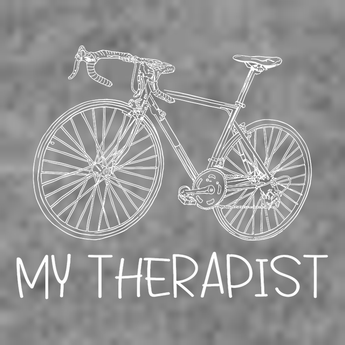 Funny Bicycle Cyclist Road Bike My Therapis Toddler Hoodie