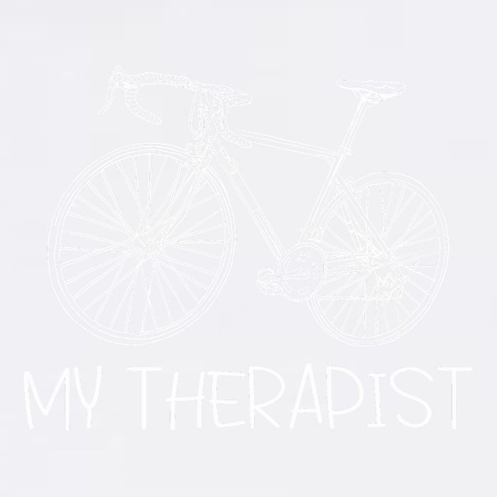 Funny Bicycle Cyclist Road Bike My Therapis Long Sleeve Shirt
