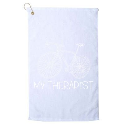 Funny Bicycle Cyclist Road Bike My Therapis Golf Towel