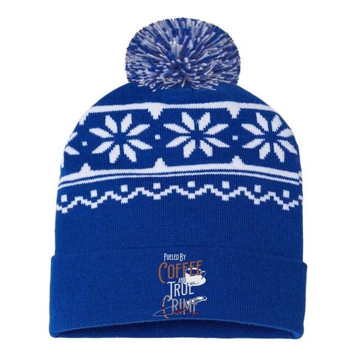 Fueled By Coffee Lover And True Crime Podcast Graphic Meaningful Gift USA-Made Snowflake Beanie