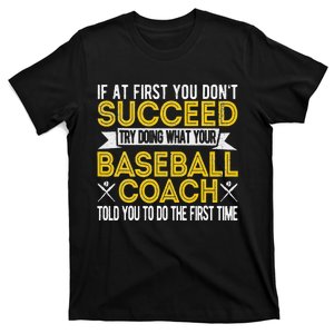 Funny Baseball Coach Baseball Team Coach Retro T-Shirt