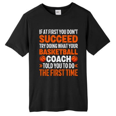 Funny Basketball Coaching For Mom Dad Papa Mama Gift Tall Fusion ChromaSoft Performance T-Shirt