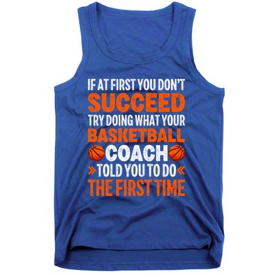 Funny Basketball Coaching For Mom Dad Papa Mama Gift Tank Top