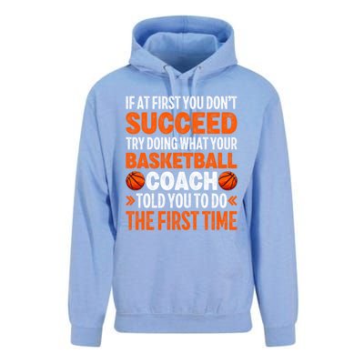 Funny Basketball Coaching For Mom Dad Papa Mama Gift Unisex Surf Hoodie