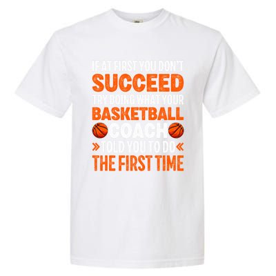 Funny Basketball Coaching For Mom Dad Papa Mama Gift Garment-Dyed Heavyweight T-Shirt