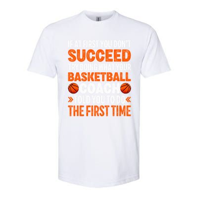 Funny Basketball Coaching For Mom Dad Papa Mama Gift Softstyle® CVC T-Shirt