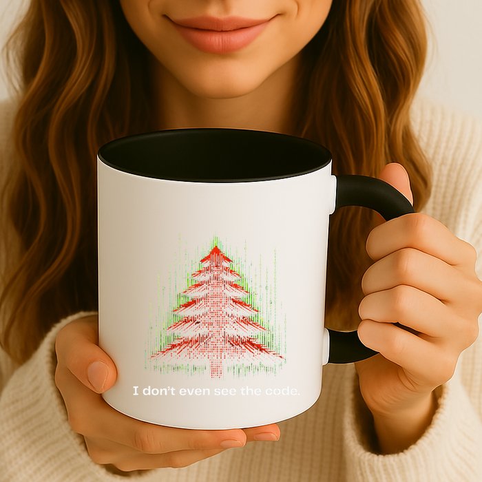 Funny Binary Christmas Tree Cool Computer Programmer Coffee Mug