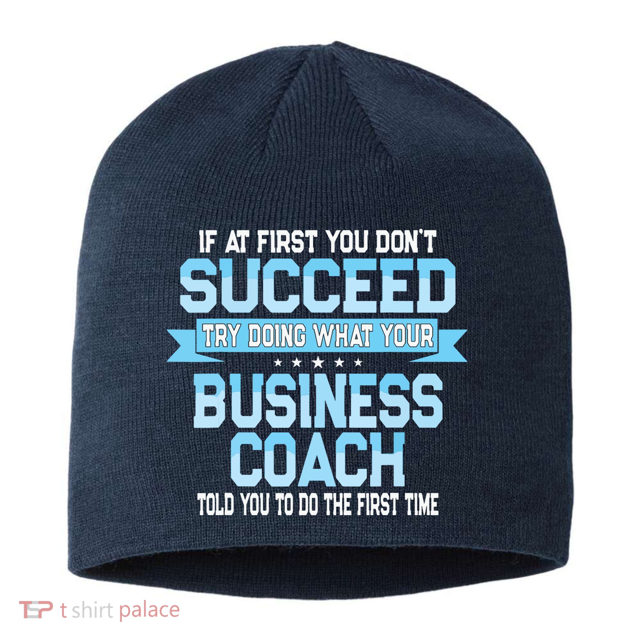 Fun Business Coach Quote Gift Sustainable Beanie